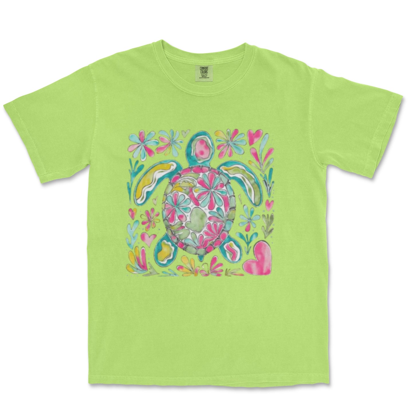 Floral Sea Turtle Tee shirt